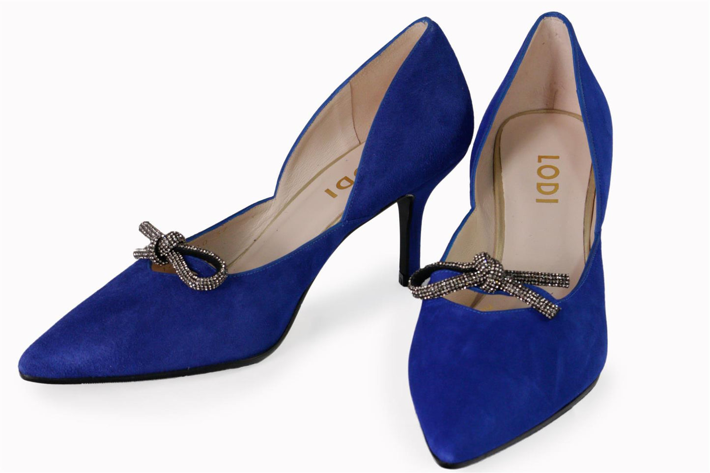 LODI Misu Pumps in royalblau mit Glitzer-Schleife Größen 37-42