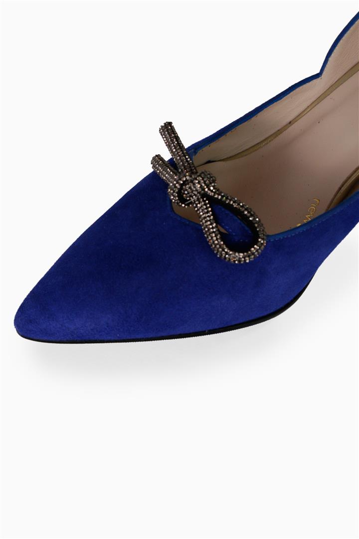 LODI Misu Pumps in royalblau mit Glitzer-Schleife Größen 37-42
