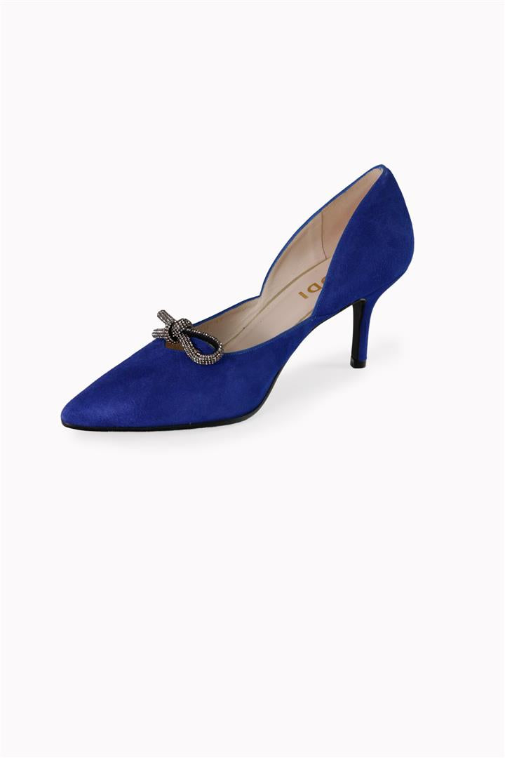 LODI Misu Pumps in royalblau mit Glitzer-Schleife Größen 37-42