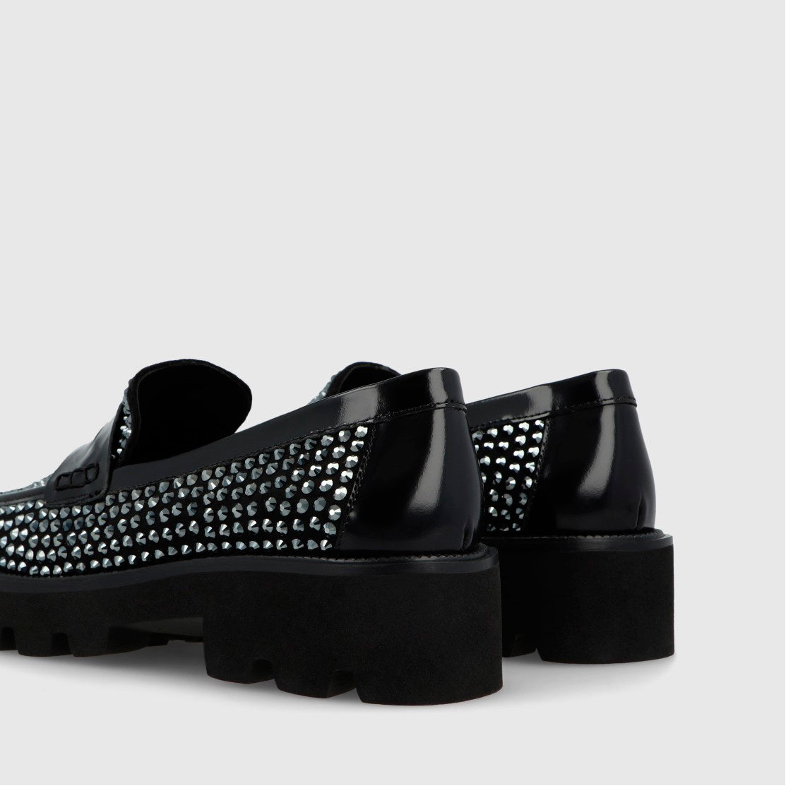 Loafer mit Glitzersteinchen