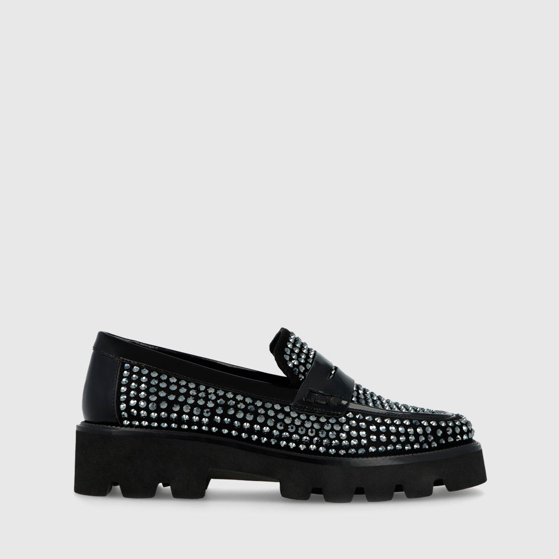 Loafer mit Glitzersteinchen