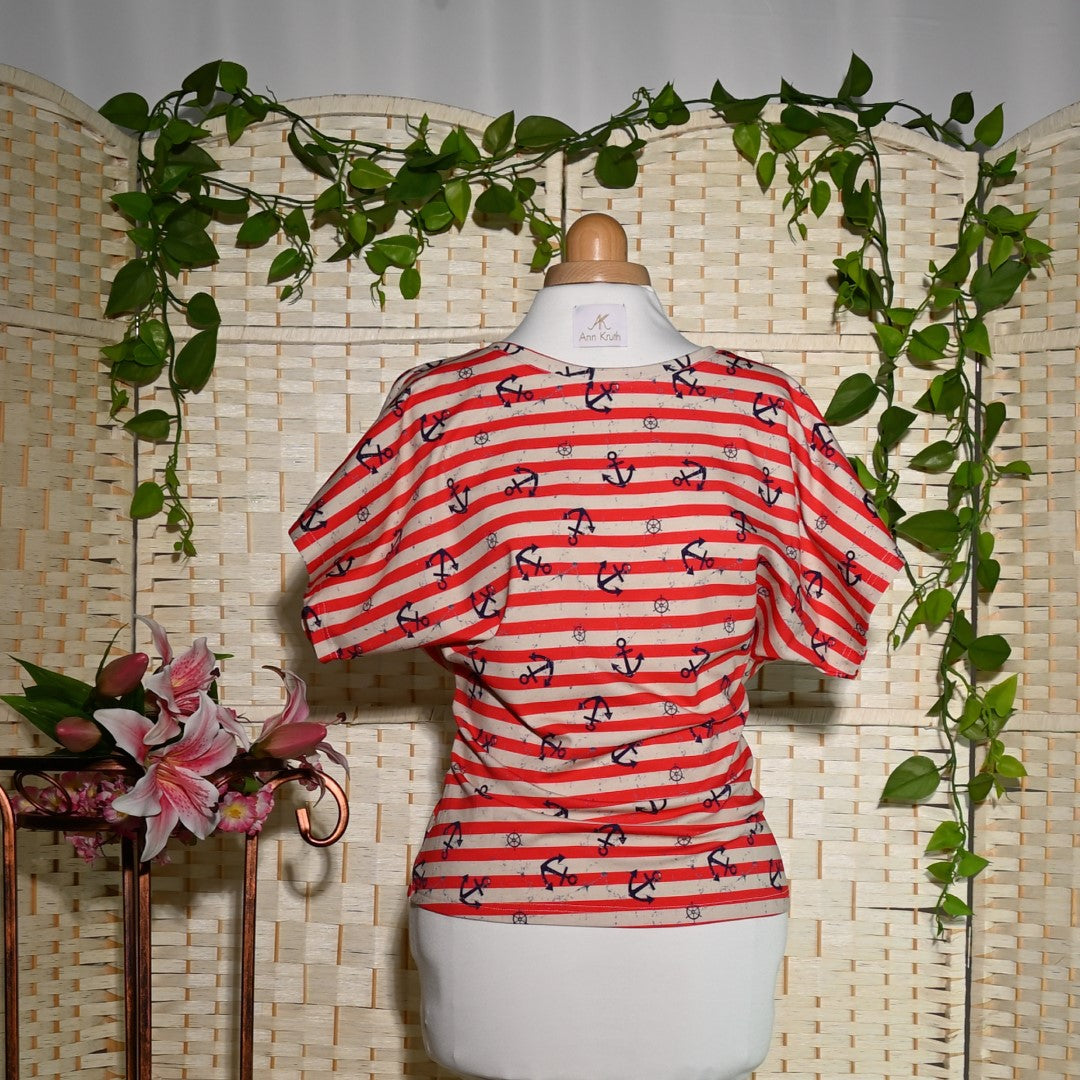 Gestreiftes Shirt mit Ankern